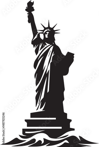 Statue of Liberty Vector silhouette