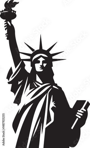 Statue of Liberty Vector silhouette