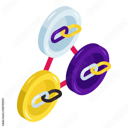 Linkage icon, editable vector 