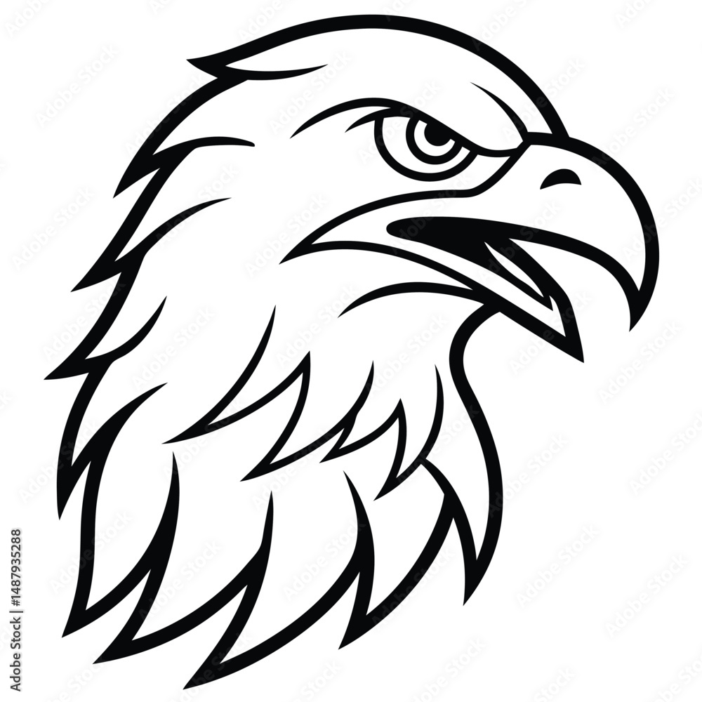 Fototapeta premium eagle-head-mascot-logo.eps