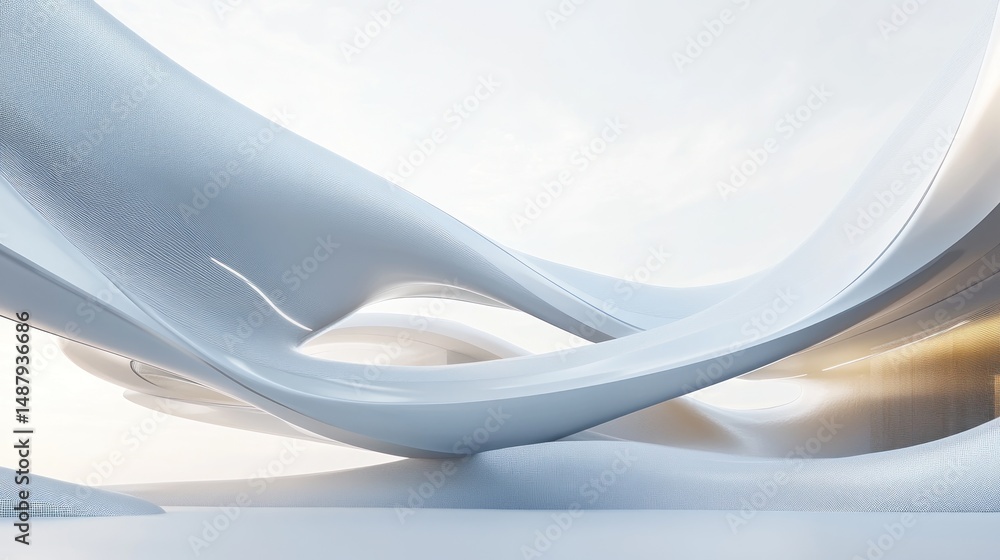 Abstract modern architecture interior