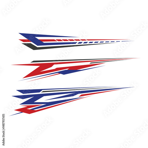 car wrapping decal design vector. car modification decals

