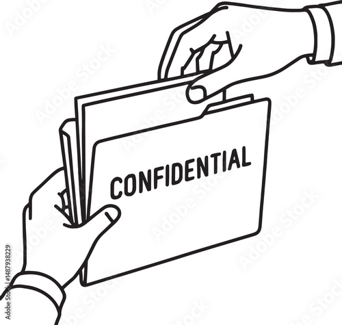 Handling confidential files linear vector