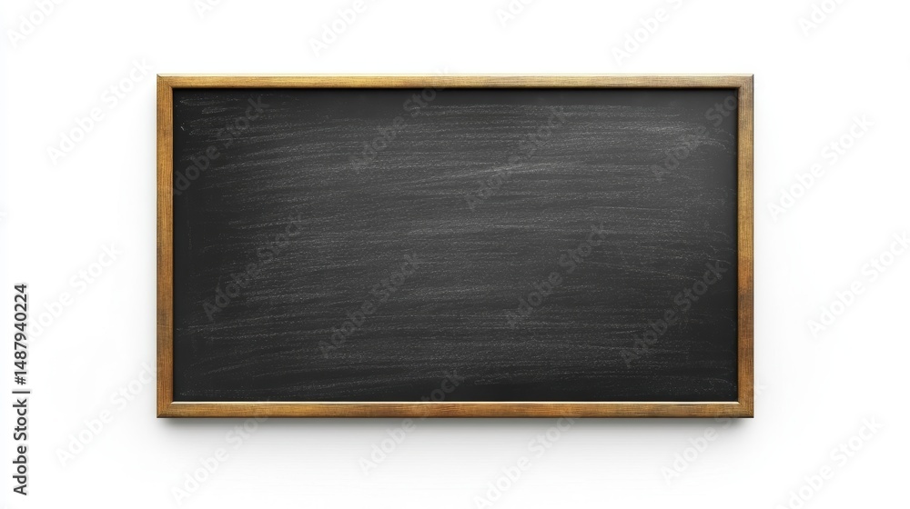 Blank chalkboard with wooden frame isolated on white background. Blank chalkboard with wooden frame isolated on white background.