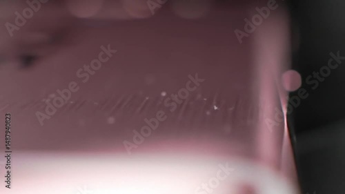 Extreme Macro Shot of Brushed Aluminum Texture on Modern Laptop
