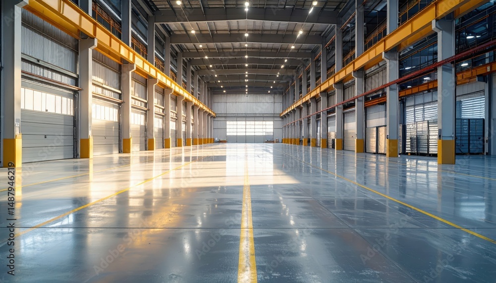 Sprawling Industrial Storage Facility with Soft Morning Light Sprawling Industrial Storage Facility with Soft Morning Light