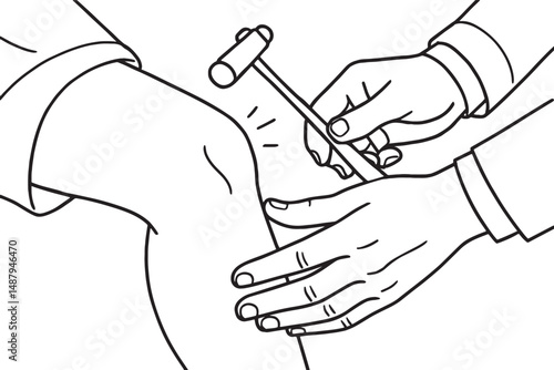 Patellar knee jerk reflex test