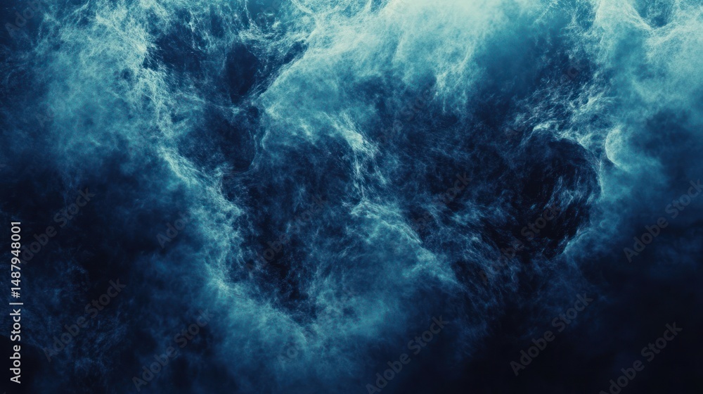 Fototapeta premium Abstract swirling ocean deep blue texture background