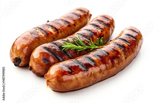 Obraz na płótnie Grilled sausages with rosemary w salonie