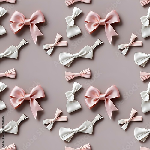 bows and ribbons tied in elegant loops