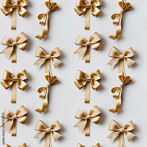 bows and ribbons tied in elegant loops