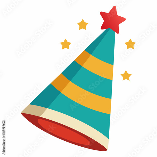 Celebration-hat Vector Design AI Graphics File on White Background