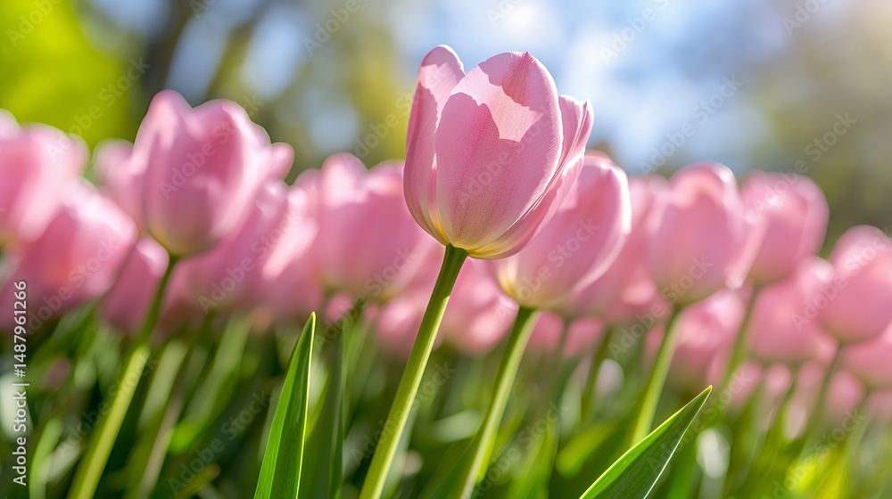 Fototapeta premium Pink Tulips in Bloom