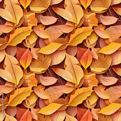 autumn leaves in warm gradient tones