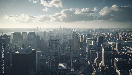 Wallpaper Mural Cinematic Cityscape Render with Dramatic Lighting and Wide Aspect Ratio Torontodigital.ca