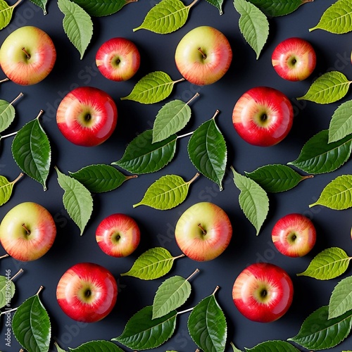 apples and leaves in back-to-school theme