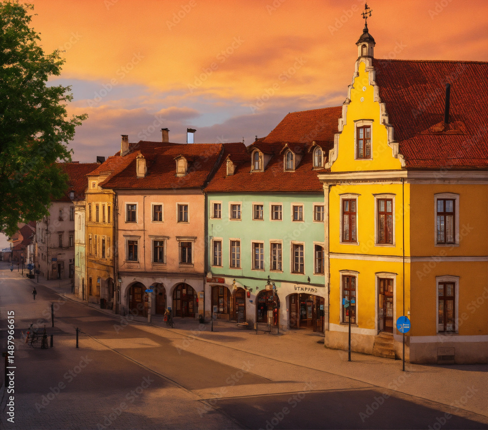 Naklejka premium old town hall in warsaw poland