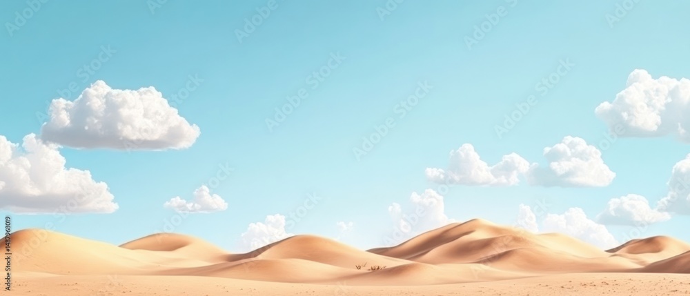 Desert landscape under a clear sky