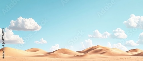 Obraz na płótnie Desert landscape under a clear sky w salonie