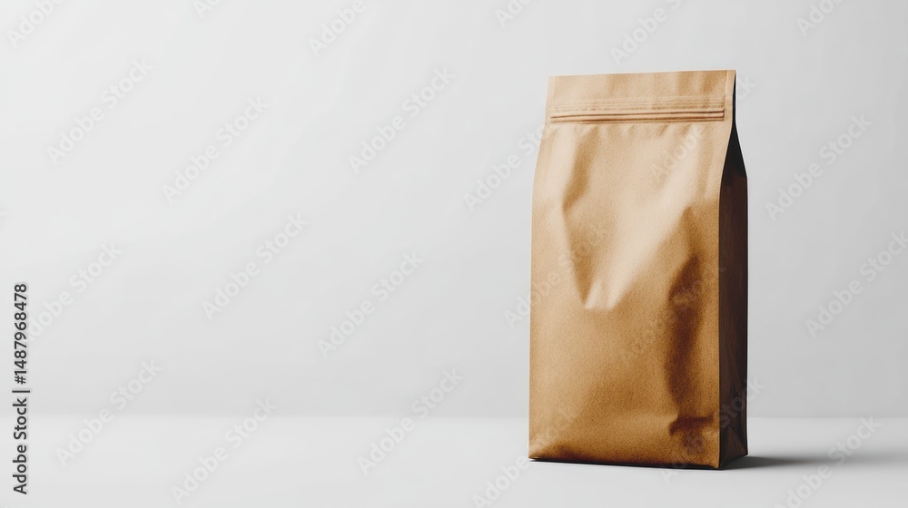 Tan paper packaging bag