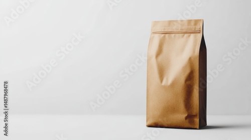 Obraz na płótnie Tan paper packaging bag w salonie