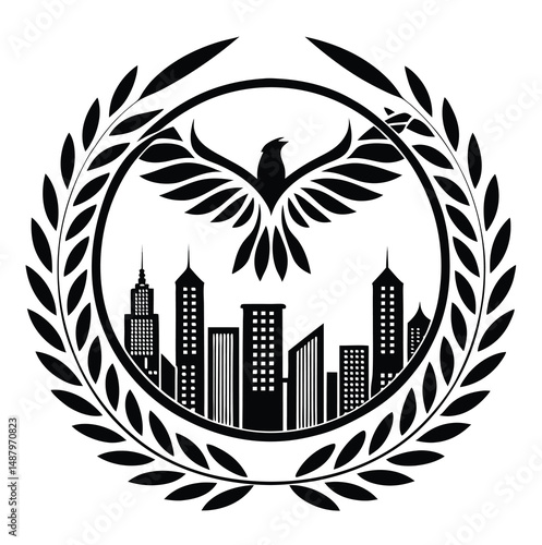 Double Exposure Bird and City – Urban Nature Fusion Art
