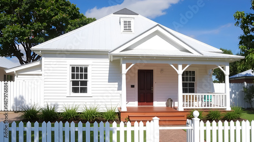 White timber weatherboard house