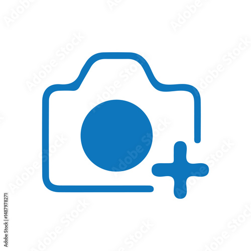 Upload photo icon logo set vector. camera plus icons. for mobile concept and web design. Vector eps 10