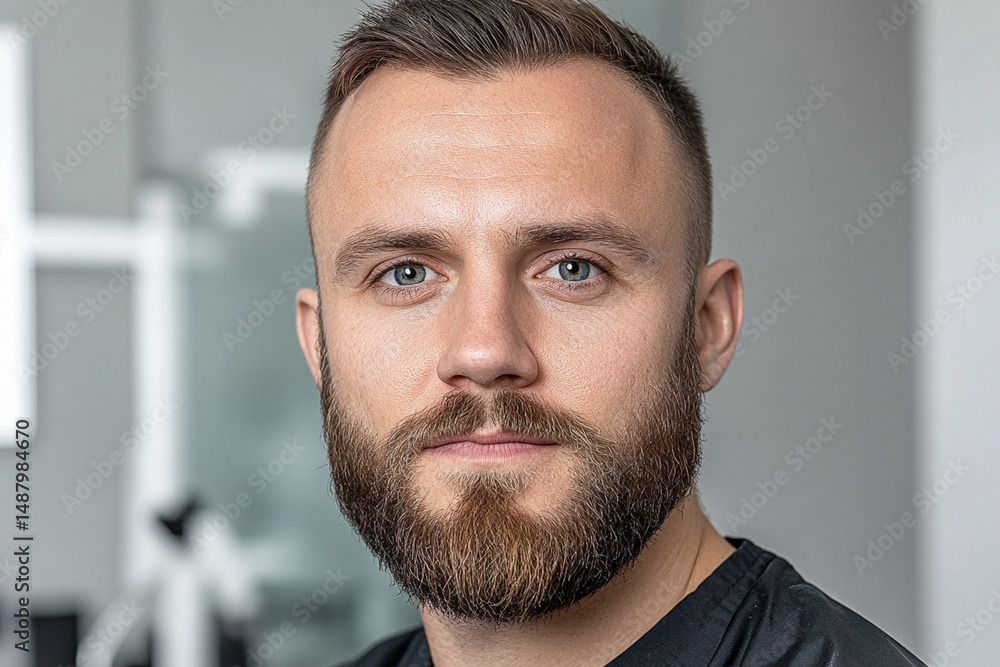 Obraz premium Tattoo artist creates unique design on client in modern studio during daytime session