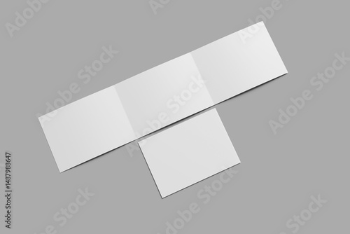 Trifold Landscape Brochure Mockup