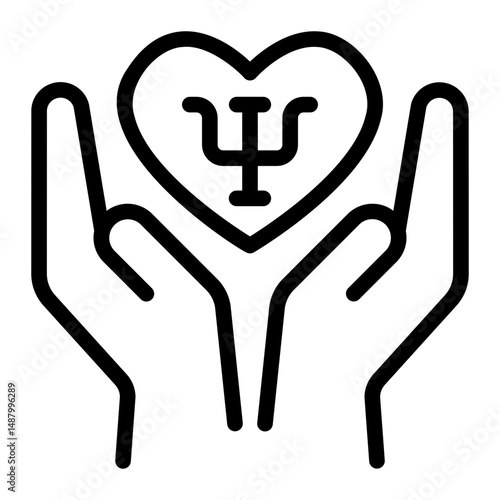 psychologist line icon