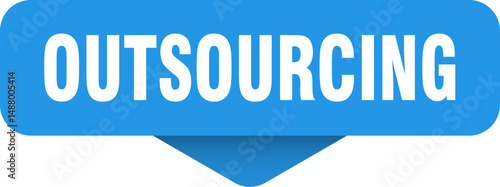 outsourcing sticker. outsourcing sign on transparent background