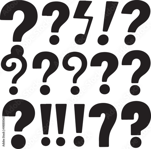 a sat of Comparison of Various Punctuation Marks and Symbols in Typography