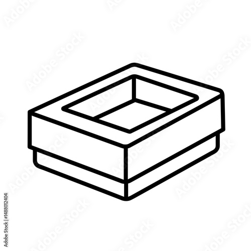 Casting mold for metallurgy industry icon in simple outline design  