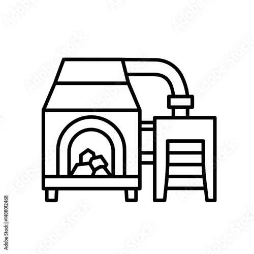 Smelting furnace and equipment for metallurgy industry icon  