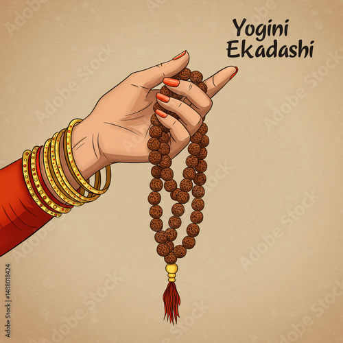 Woman's Hand Holding Rudrak...