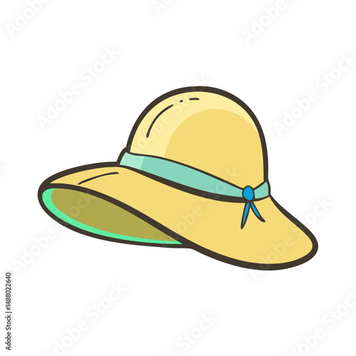 sun hat icon, sun hat vector illustration-simple illustration of sun hat, perfect for sun hat logos and icons