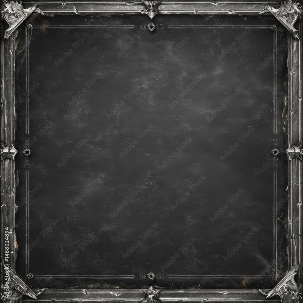 Fototapeta premium Vintage ornate frame on dark textured background, perfect for showcasing artwork or photographs in classic style