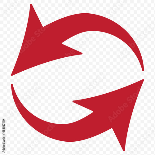 Refresh icon vector. Green recycle vector icon symbol. Repeat and reload icons set and arrow rotation circle. Sync icon symbol convert button sign on Transparent Background. EPS 10.