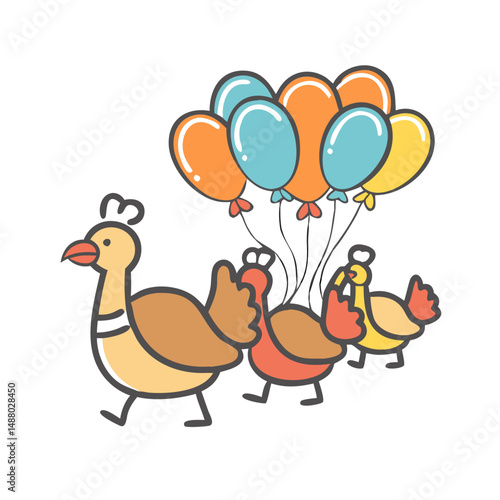 thanksgiving parade icon, thanksgiving parade vector illustration-simple illustration of thanksgiving parade, perfect for thanksgiving parade logos and icons
