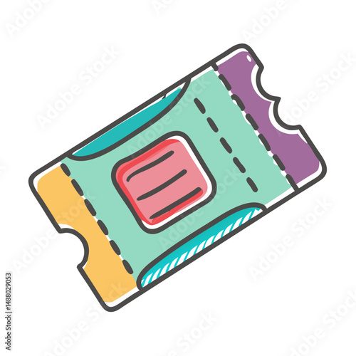 ticket stub icon, ticket stub vector illustration-simple illustration of ticket stub, perfect for ticket stub logos and icons