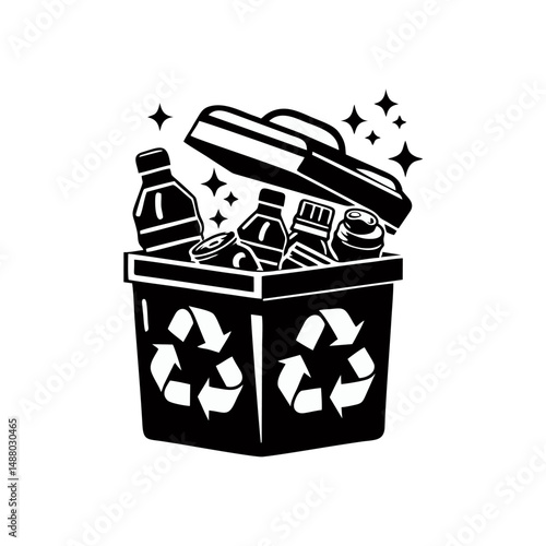 recycling bin vector logo icon