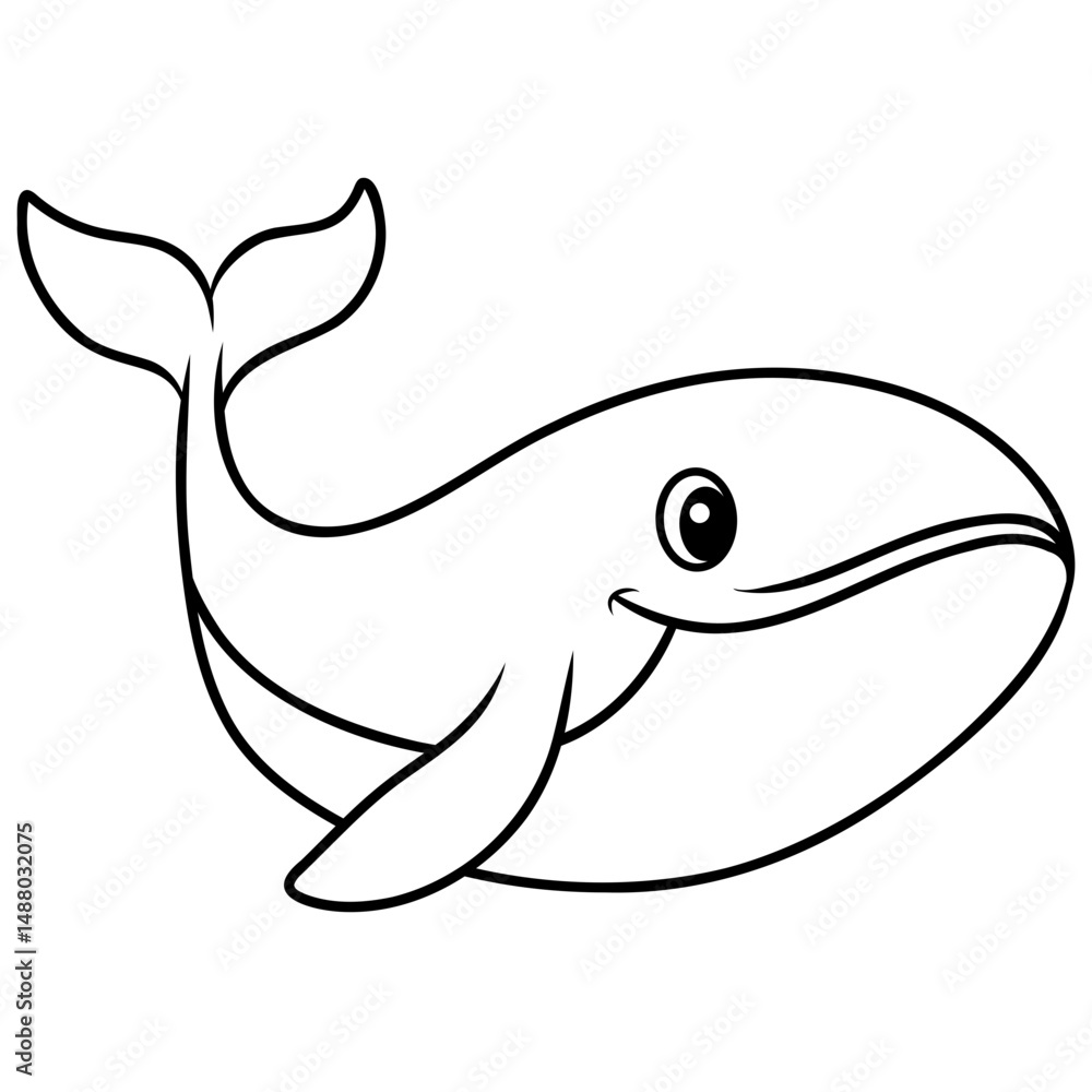 Obraz premium whale animal vector icon