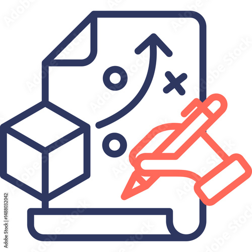Planning line color icon
