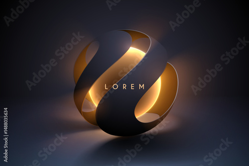 Light sphere with black elements