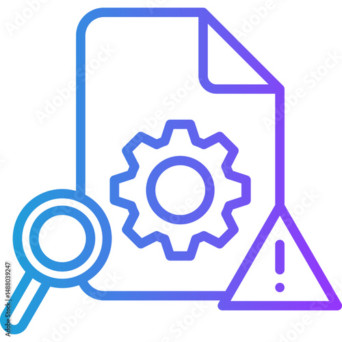 Identify Problem line gradient icon