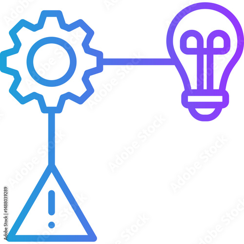 Determine Root Cause line gradient icon