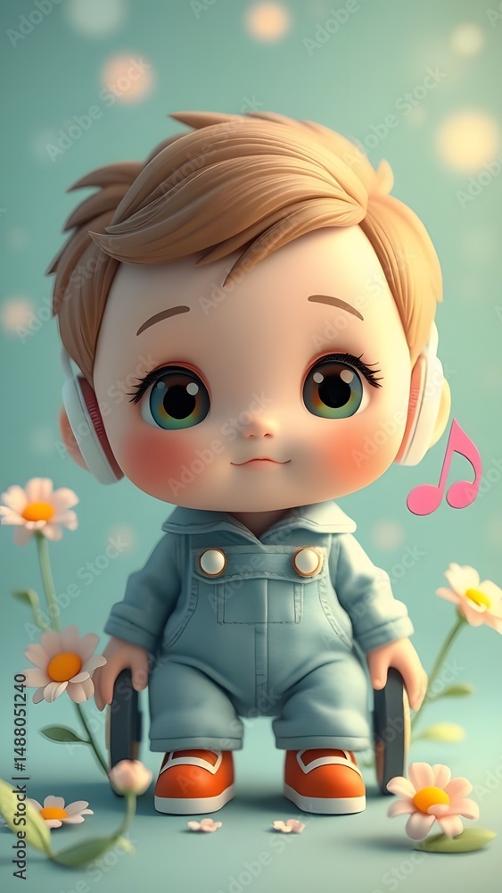 baby girl with flower baby girl with flower