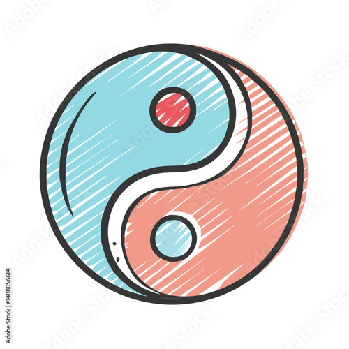 yin yang icon, yin yang vector illustration-simple illustration of yin yang, perfect for yin yang logos and icons