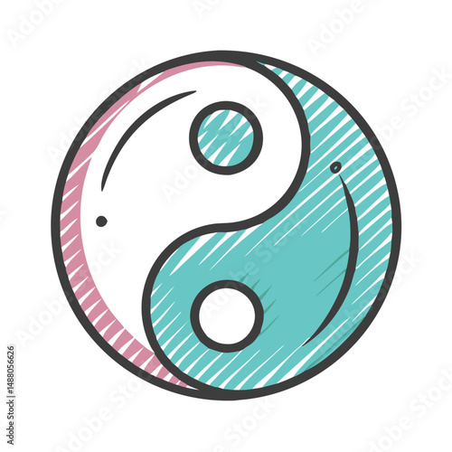 yin yang icon, yin yang vector illustration-simple illustration of yin yang, perfect for yin yang logos and icons